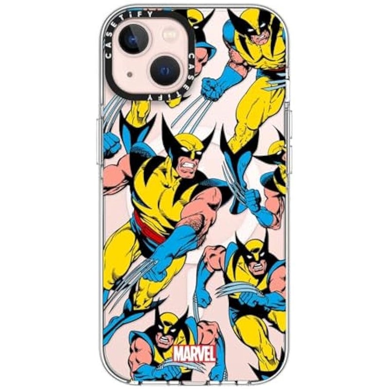 Casetify Clear iPhone 13 Case 【Deadpool & Wolverine Co-Lab/Not Yellowing / 6.6ft Drop Protection/Magsafe】 - Wolverine Pattern Case - Clear - Image 1