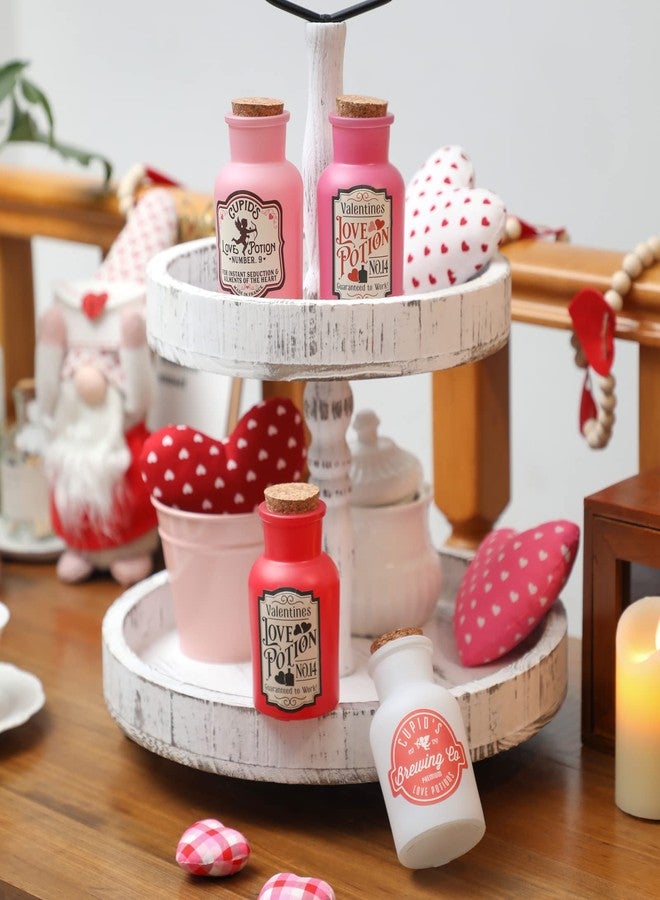 KORMMCO Love Potion Bottle, Valentines Day Tiered Tray Decor, 4 Potion Bottles with 6Pcs Label Stickers for Wedding Anniversary - Image 5