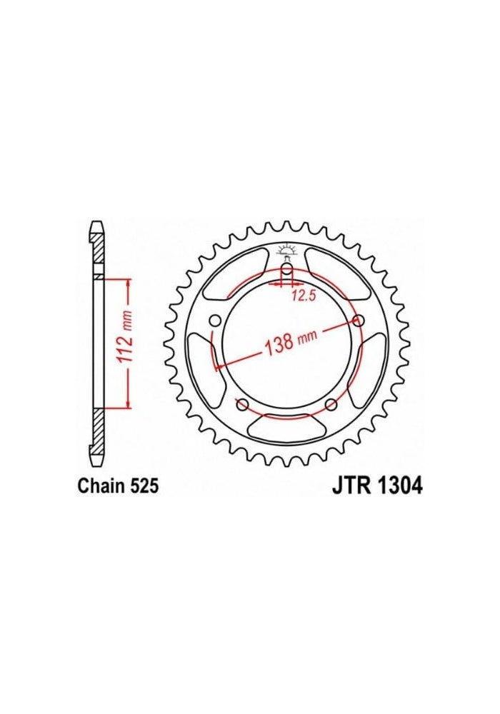 JT Sprockets 38T Steel Rear Sprocket - Image 2