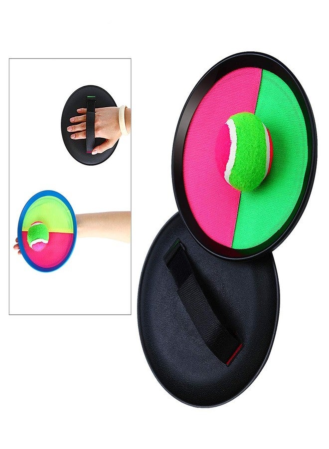 Aneco Paddle Catch Ball and Toss Game Set Disc Toss and Catch Paddle Game with 1 Storage Bag, 4 Paddles and 6 Balls (2 Big Balls and 4 Small Balls) - Image 5