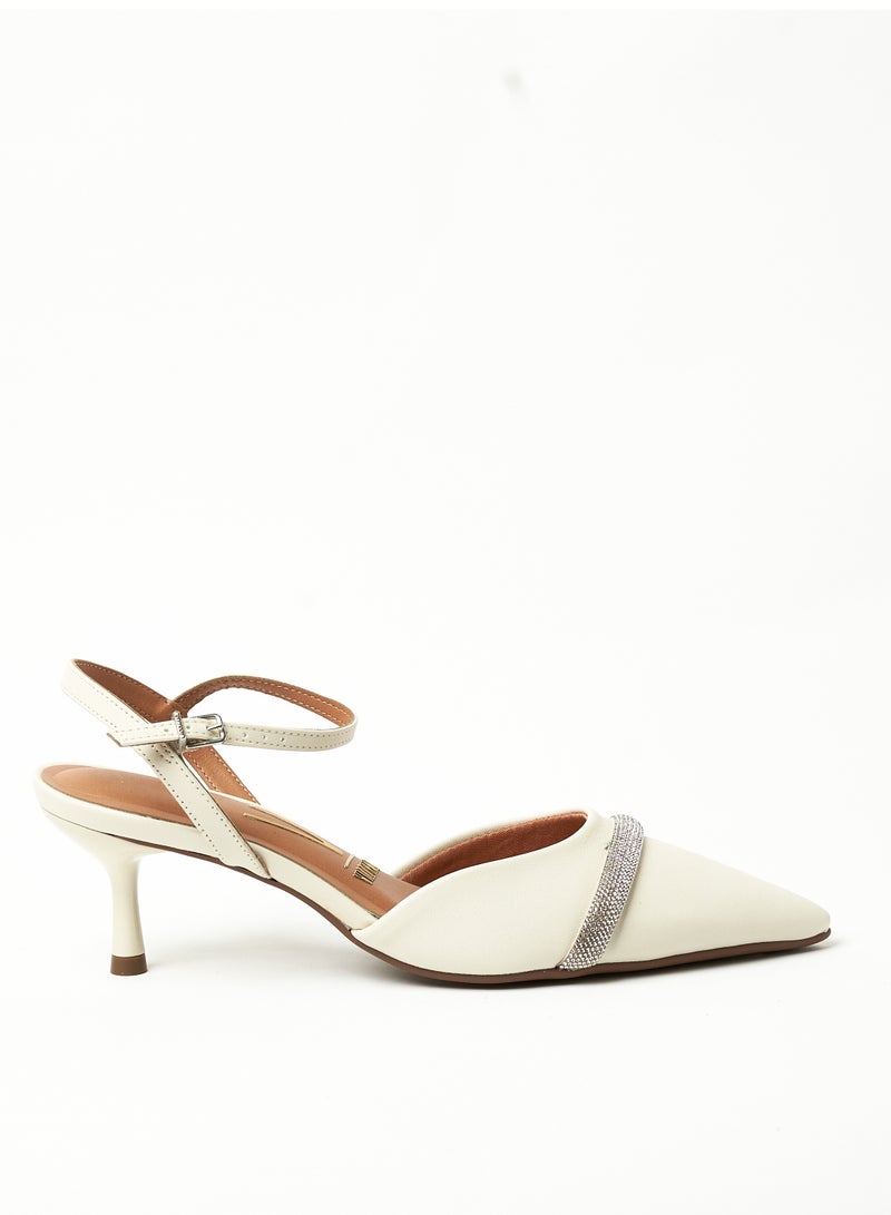 VIZZANO Classic Slingback Pumps for Women – Elegant Low Heel Shoes | Comfortable Slip-On Design | Ladies Office & Formal Footwear | Stylish Back Strap Pumps for Work, Events & Daily Wear - Image 2