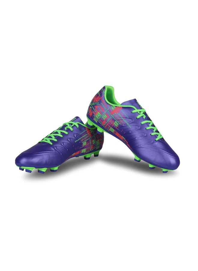 NIVIA Purple Football Studs for Men – Lightweight PU Synthetic Upper, 3D Embossed Control Design, EVA Comfort Sockliner, TPU High-Grip Studded Football Shoes - Image 1
