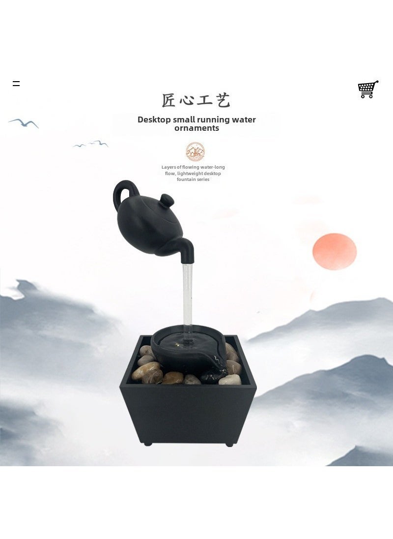 1 x 5 pcs New Floating Teapot Fountain Decor With battery box 2