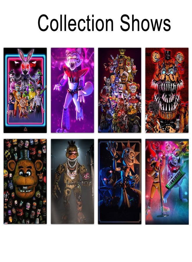 Pounchi Horror Game Posters (8 Pcs with Glue Dots) 11.2" x 16.5" Cartoon HD Printing Poster Unframed Version for Room Bedroom Club Wall Art Decor for Teens - Image 2