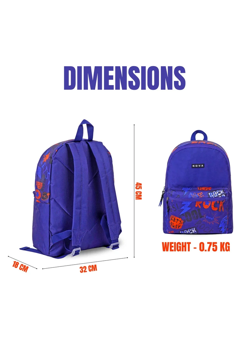 Nova Navy Blue Nova BPP4 16-Inch School Backpack for Boys, School Bag  | Best Price UAE