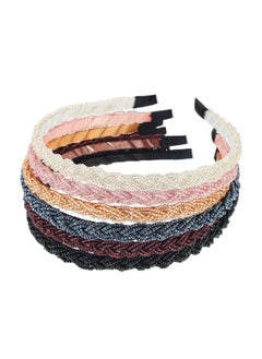 Mtlee 6 Pieces Beaded Headbands For Women Sparkly Crystal Beaded Hair Hoop Hairbands Multiple Color Hair Accessories Head Bands Christmas Gift(Classic Colors)  - Image 1