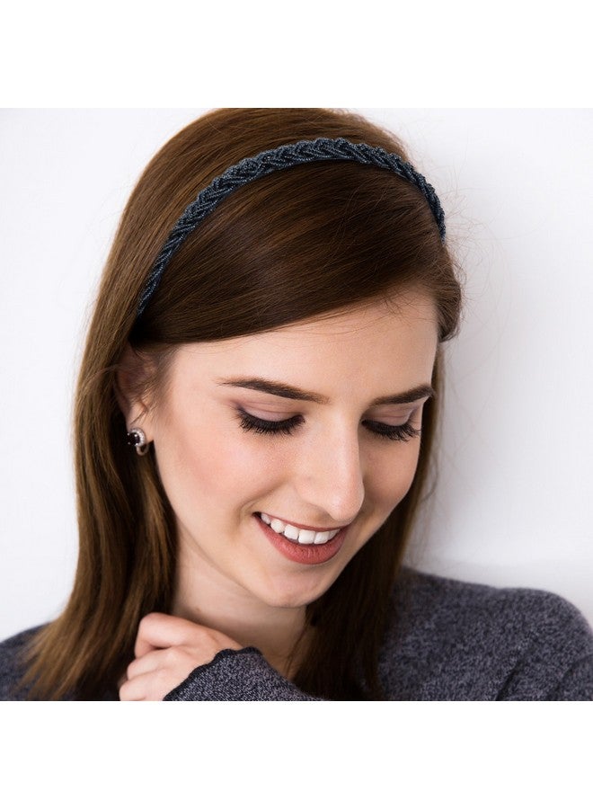 Mtlee 6 Pieces Beaded Headbands For Women Sparkly Crystal Beaded Hair Hoop Hairbands Multiple Color Hair Accessories Head Bands Christmas Gift(Classic Colors) - Image 3