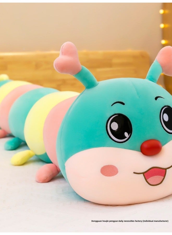 Colorful Caterpillar Pillow Long Pillow Cute Plush Toy Girl's Bed Doll Doll Children's Gift-Specifications:70cm (subscription And Collection + Free Small Pendant)-Color:Couple Pair  - Image 2