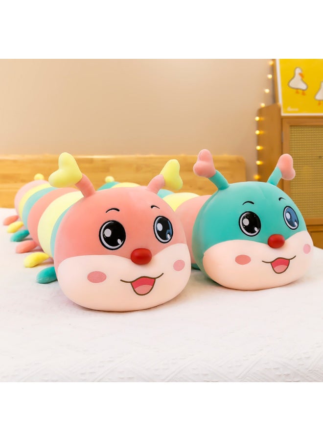 Colorful Caterpillar Pillow Long Pillow Cute Plush Toy Girl's Bed Doll Doll Children's Gift-Specifications:70cm (subscription And Collection + Free Small Pendant)-Color:Couple Pair  - Image 1
