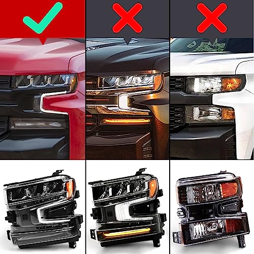 Huray Headlight Assembly for Chevy Silverado 2019 2020 2021 2022 1500 [Only for LED Version] LED DRL Head Lamp for Chevy Silverado Accessories (Driver Side) - Image 2