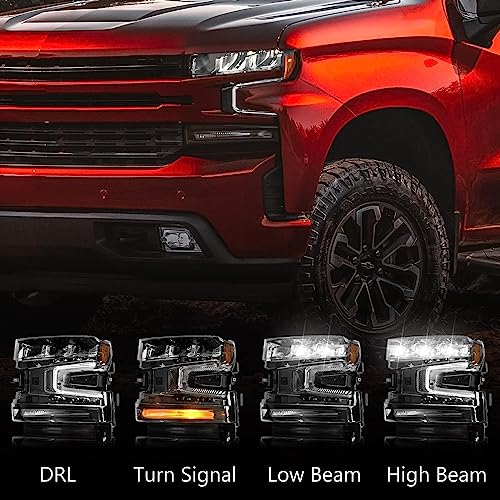 Huray Headlight Assembly for Chevy Silverado 2019 2020 2021 2022 1500 [Only for LED Version] LED DRL Head Lamp for Chevy Silverado Accessories (Driver Side) - Image 3