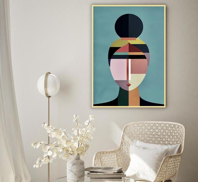 Marktna Canvas painting of a girl with a hollow frame, size (60×90), one piece - Image 1