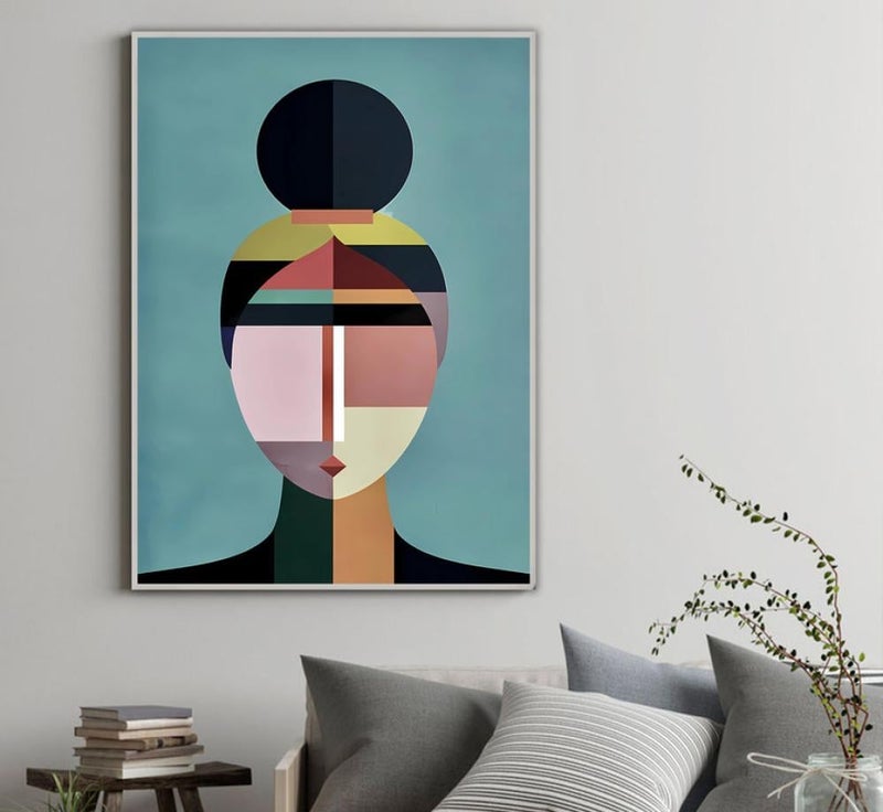 Marktna Canvas painting of a girl with a hollow frame, size (60×90), one piece - Image 2