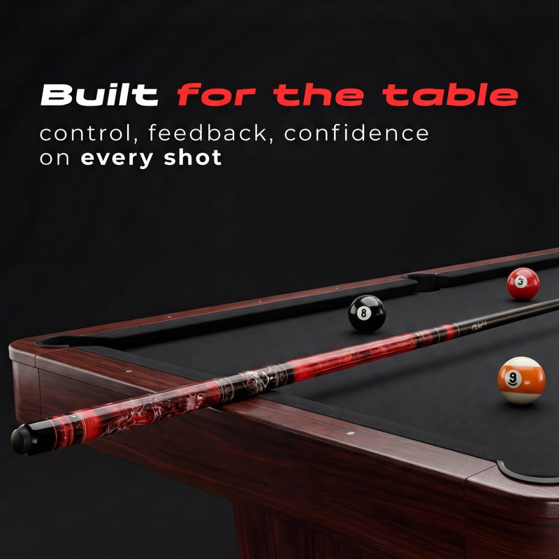 IgnatGames 2-Pieces Pool Cue Stick - 58" Premium Canadian Maple Billiard Pool Sticks for Adults with New AirStrikeÂ® Shaft and Premium Case + Billiard Accessories 2in1 Pocket Chalker & Tip Shaper - Image 4