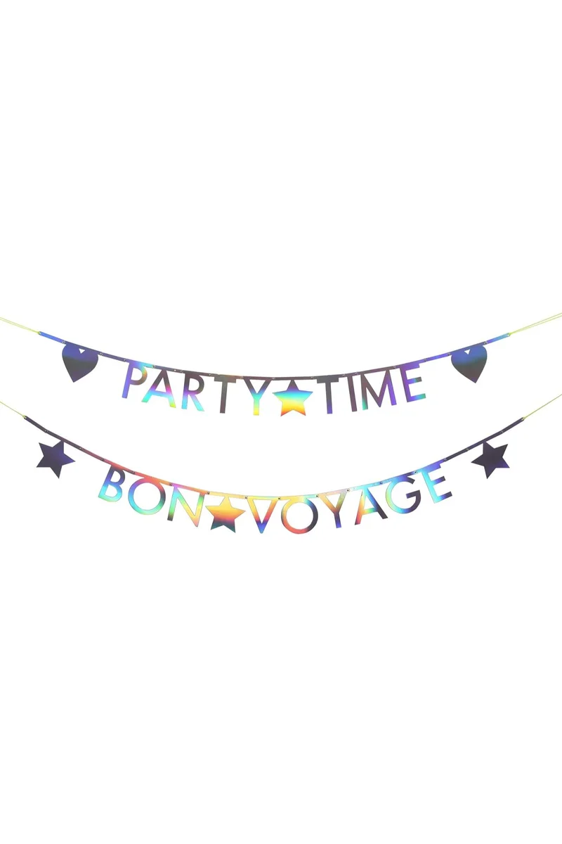 Meri Meri Holographic Silver Letter Garland Kit