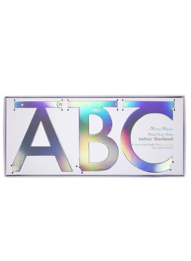Meri Meri Holographic Silver Letter Garland Kit