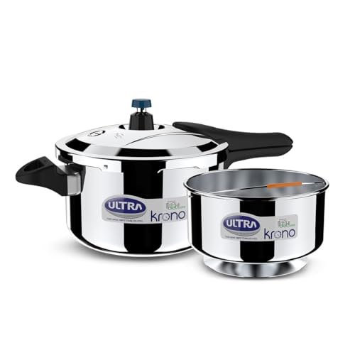 ULTRA Triply Krono Diet Aisi 304 Stainless Steel Pressure Cooker | Capacity 5.5Liters - Image 1