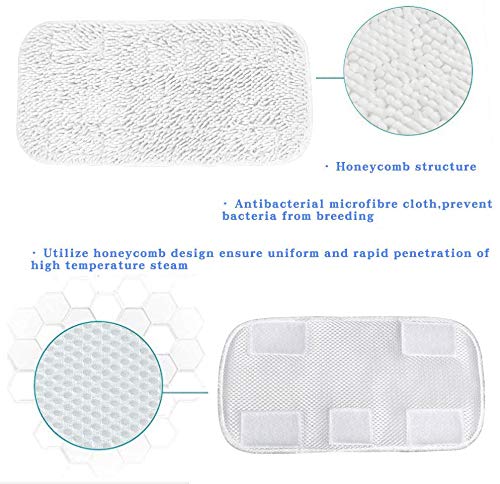 HYCLES Replacement Sienna Luna Cloth Pads Microfiber Mop Pads 6 Pcs for Steamer Head SSM-3006 Washable Cleaning Pads for Floor - Image 2