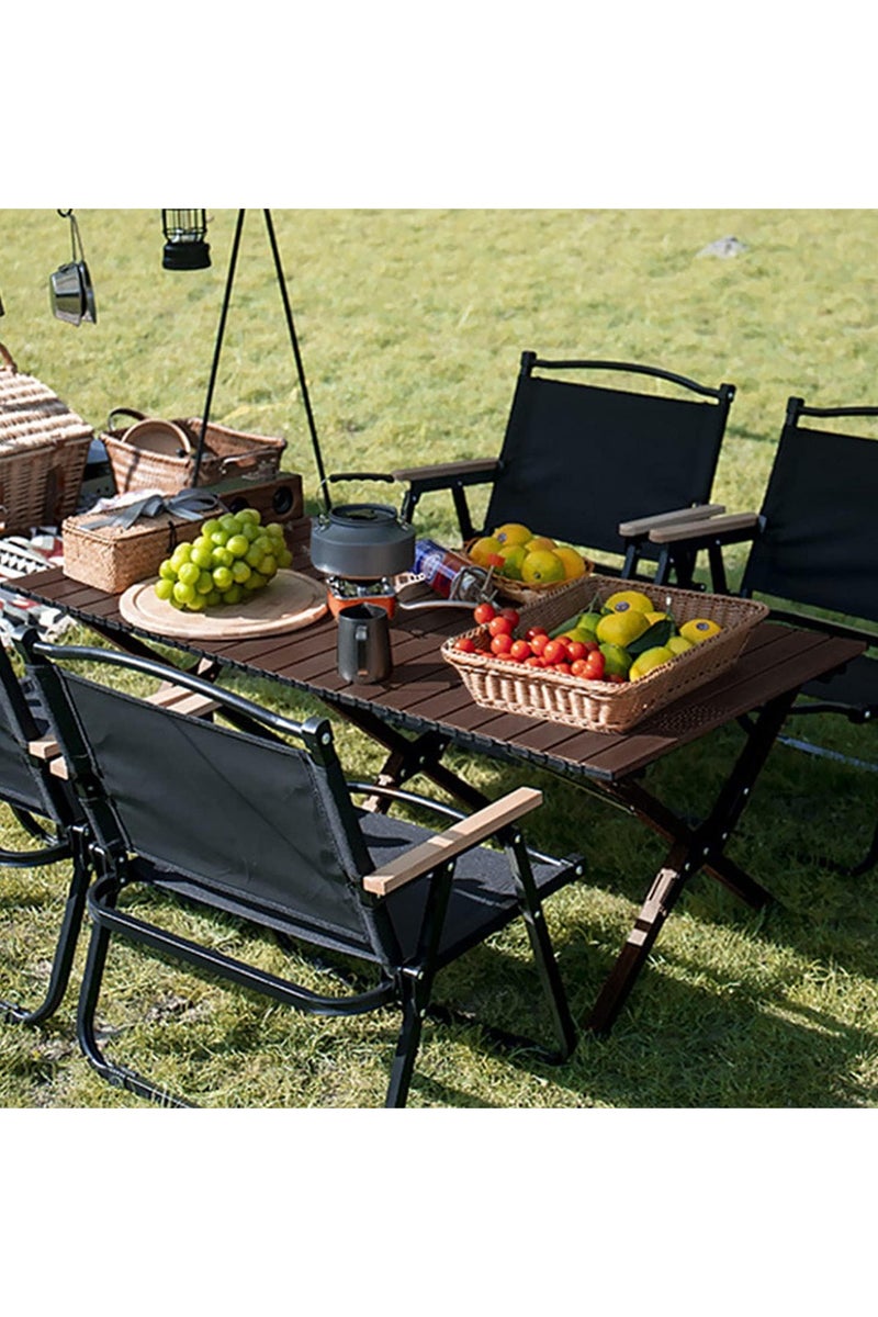 توبيز طاولة توبي Table-01 خشبية قابلة للطي، بدعامة 6 أرجل، أنيقة ومحمولة للمخيمات، النزهات، الاستخدام الداخلي والخارجي، وأعمال الحرف - Image 3