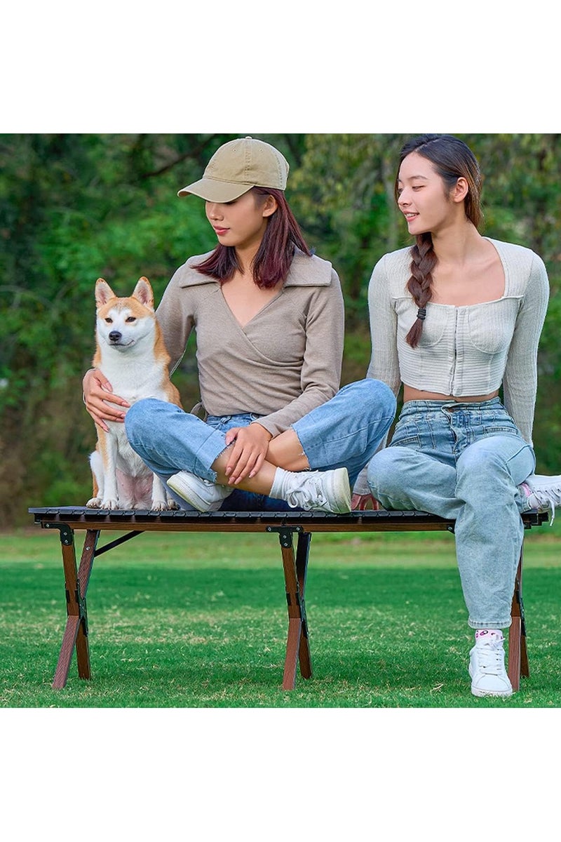 توبيز طاولة توبي Table-01 خشبية قابلة للطي، بدعامة 6 أرجل، أنيقة ومحمولة للمخيمات، النزهات، الاستخدام الداخلي والخارجي، وأعمال الحرف - Image 4