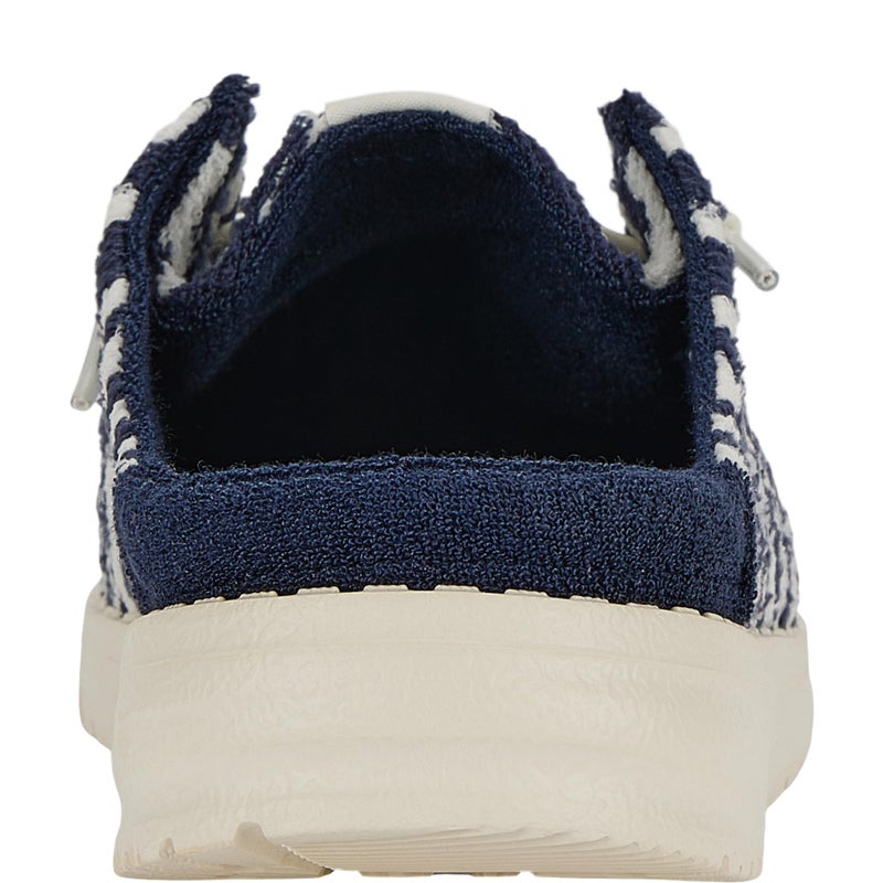 HEYDUDE Women's Wendy Slip Terry Stripe Mule, Navy Blazer/Egret Size 8 | Lightweight Travel Ready Backless Casual Slip On Shoe - Image 5