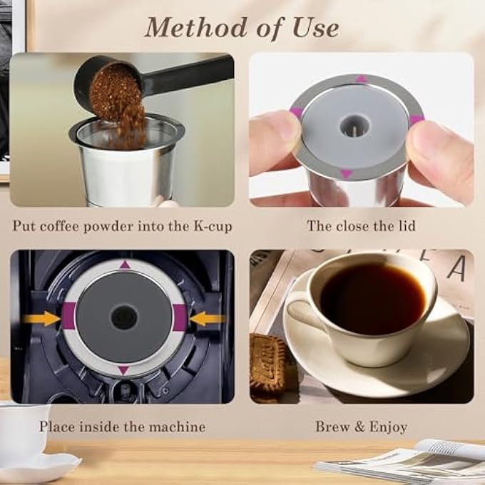 EKIND Single Hole Reusable Kcup Coffee Filter Compatible With Universal Brewers 10 20 Refillable Pod Stainless Steel Capsule - Image 3