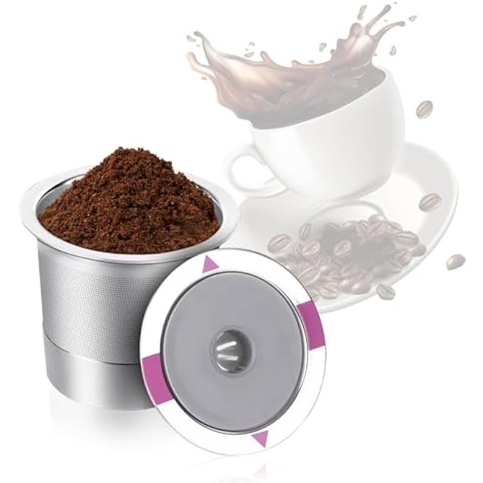 EKIND Single Hole Reusable Kcup Coffee Filter Compatible With Universal Brewers 10 20 Refillable Pod Stainless Steel Capsule - Image 1