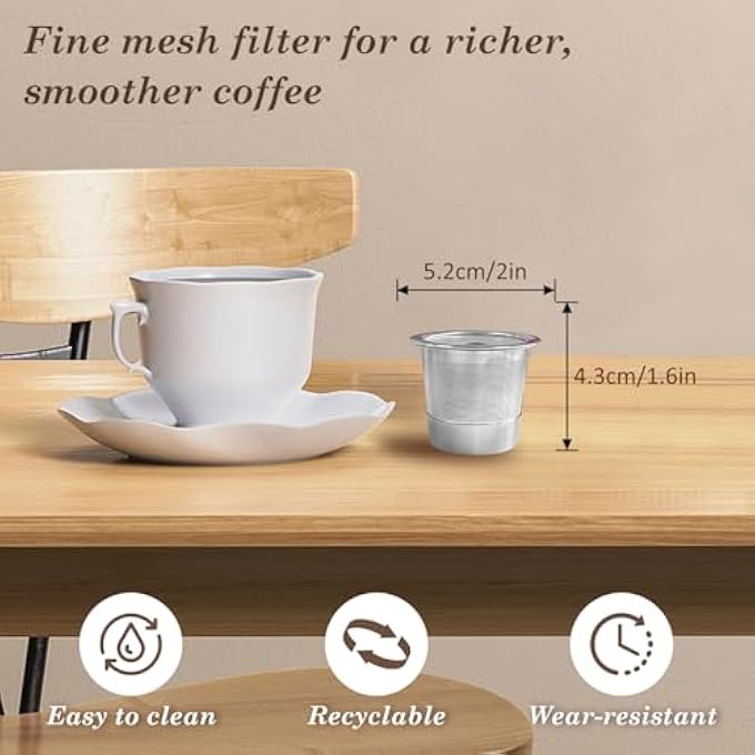 EKIND Single Hole Reusable Kcup Coffee Filter Compatible With Universal Brewers 10 20 Refillable Pod Stainless Steel Capsule - Image 2