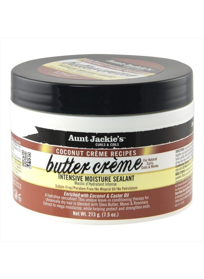 Aunt Jackie's وصفات كريمة جوز الهند، مرطب كريمة مكثف، علاج تكييف للشعر الجاف، 7.5 أونصة - Image 1