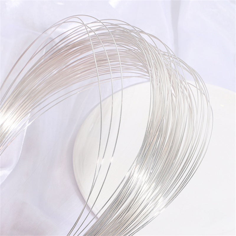 Color-preserving 14K gold-coated silver semi-hard wire copper wire soft copper wire molding wire handmade diy beaded jewelry material 0.7mm thick silver plating