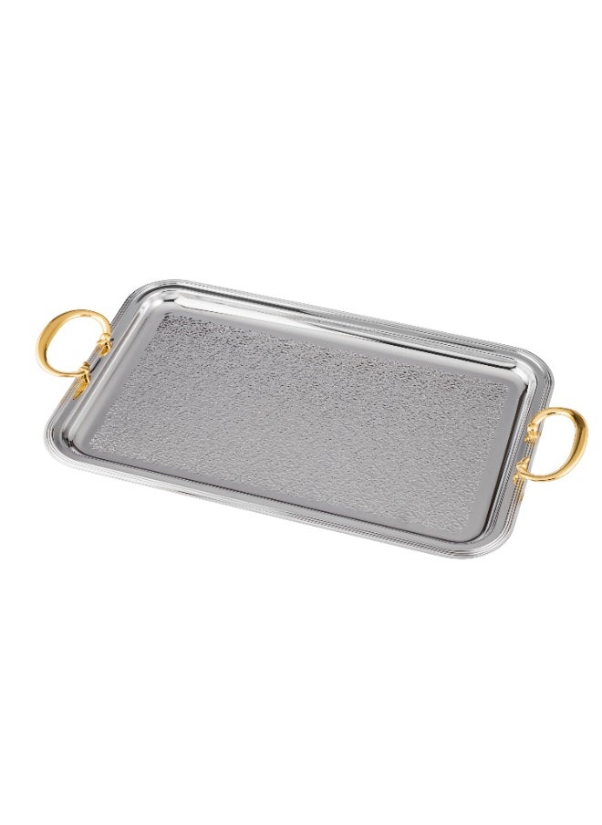 Metal tray set of 3 pieces in different sizes with high-quality metal with 3 pieces to welcome and add beauty and a touch to the presentation