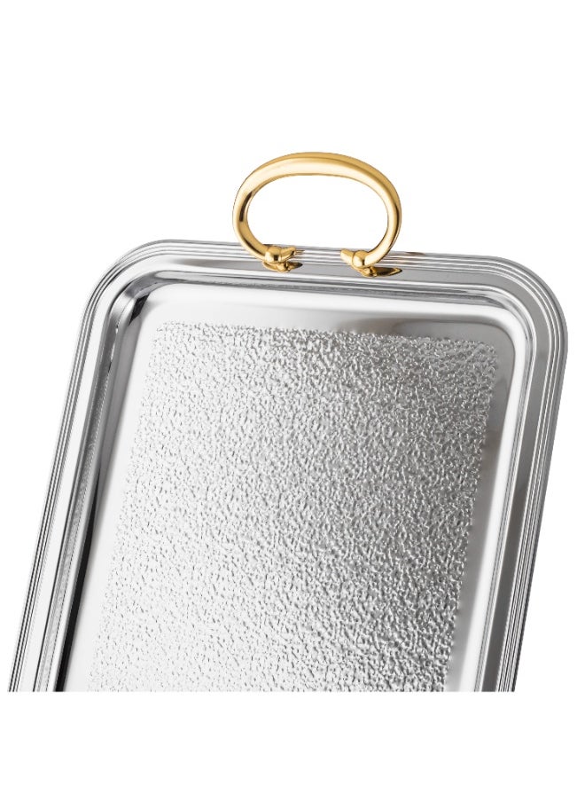 Metal tray set of 3 pieces in different sizes with high-quality metal with 3 pieces to welcome and add beauty and a touch to the presentation