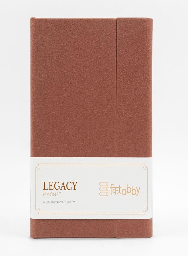 Kitabby - Legacy Magnet - A5 Size - Hard Bound Notebook with Magnetic Flap - PU Leather Cover Material - (Tan) - Image 1