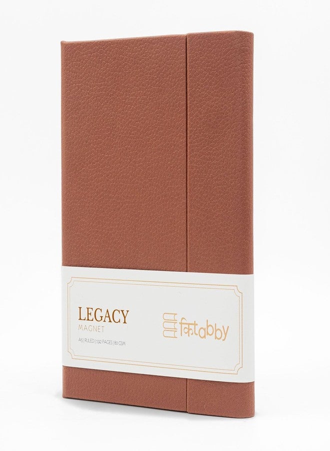 Kitabby - Legacy Magnet - A5 Size - Hard Bound Notebook with Magnetic Flap - PU Leather Cover Material - (Tan) - Image 2