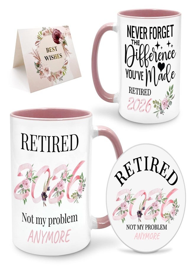 Lingdeer 2026 Retirement Gifts for Woman, 11Oz Coffee Mug with Retired 2026 Coaster, Funny Best Happy Cool Retirement Gifts or Decorations for Mom Teacher Nurse Coworker, Leaving Farewell Goodbye Gift - Image 1