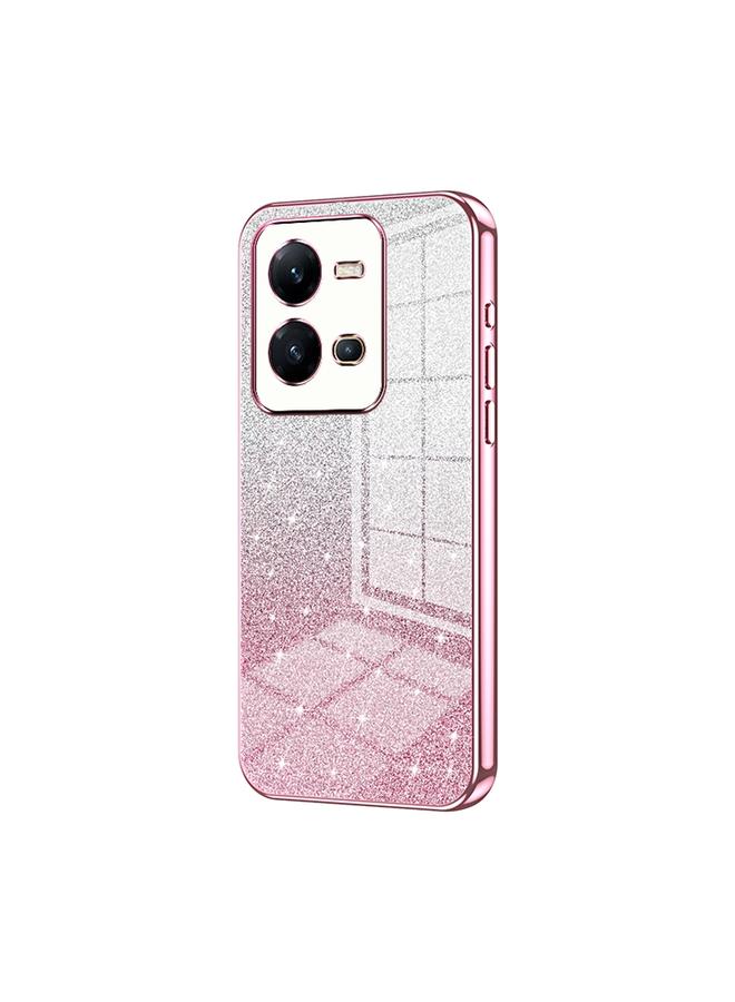 erorex Case For vivo V25 / V25e Gradient Glitter Powder Electroplated Phone Case - Image 1