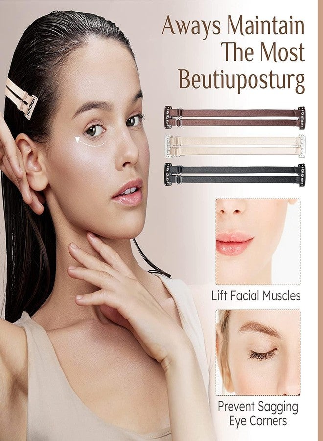 KRYLAR Facelift Bands with Clips for Women,invisible Face Lift Tape Kit,eyebrow Lifting&eye Lift Straps,adjustable Elastic Face Slimming Band,instant V-Shape Face Tightening for Makeup,party&daily Use - Image 4