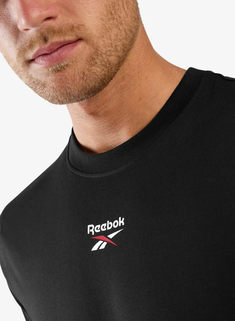 Reebok  Identity 2 Colour Logo Reverse Printed T-Shirt for Men | Best Price UAE
