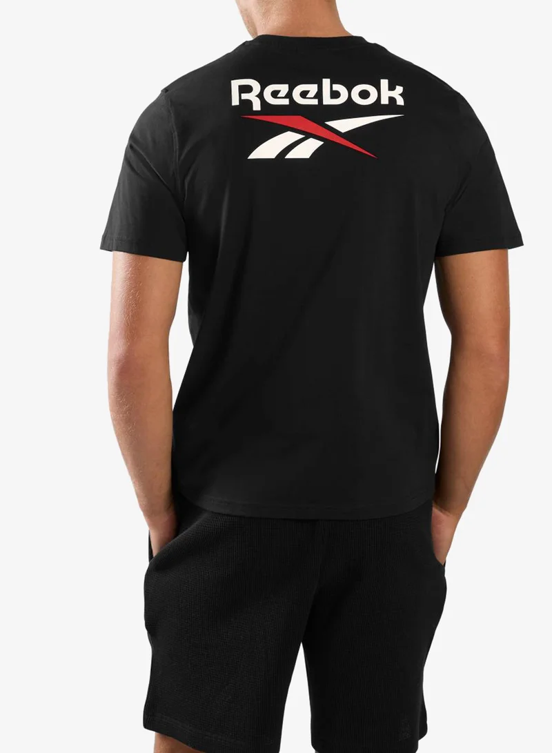 Reebok Identity 2 Colour Logo Reverse Printed T-Shirt