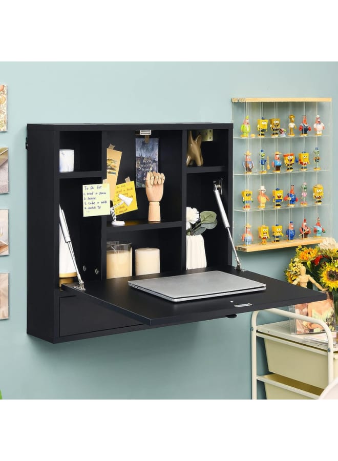 Retro 60 cm Wall Desk - Black - Image 1