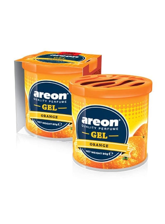 علبة جل معطرة للسيارة، برتقالي، عبوة من قطعة واحدة