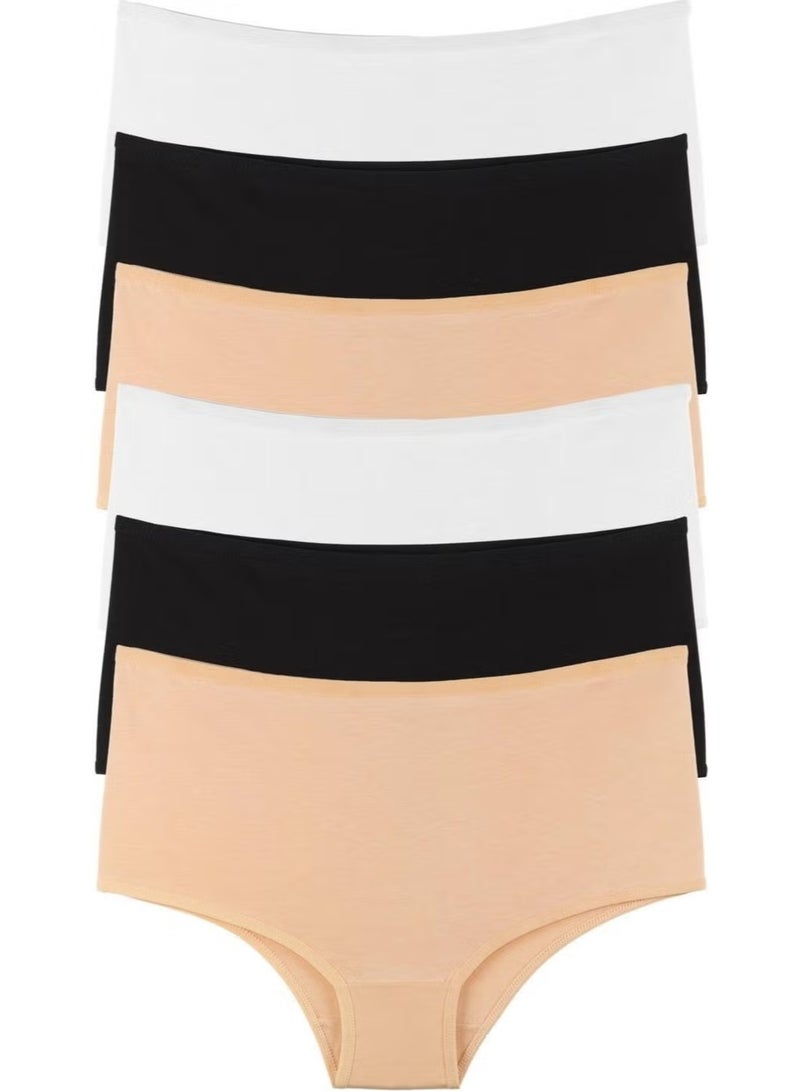 Sensu Women's Cotton High Waist 6-Piece Panties Set MIXED - Image 1