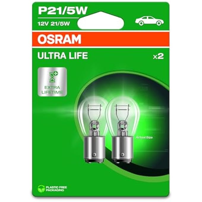 أوسرام مصابيح إشارة هالوجين Ultra Life P215W عبوة مزدوجة من 2 لمبة - Image 2