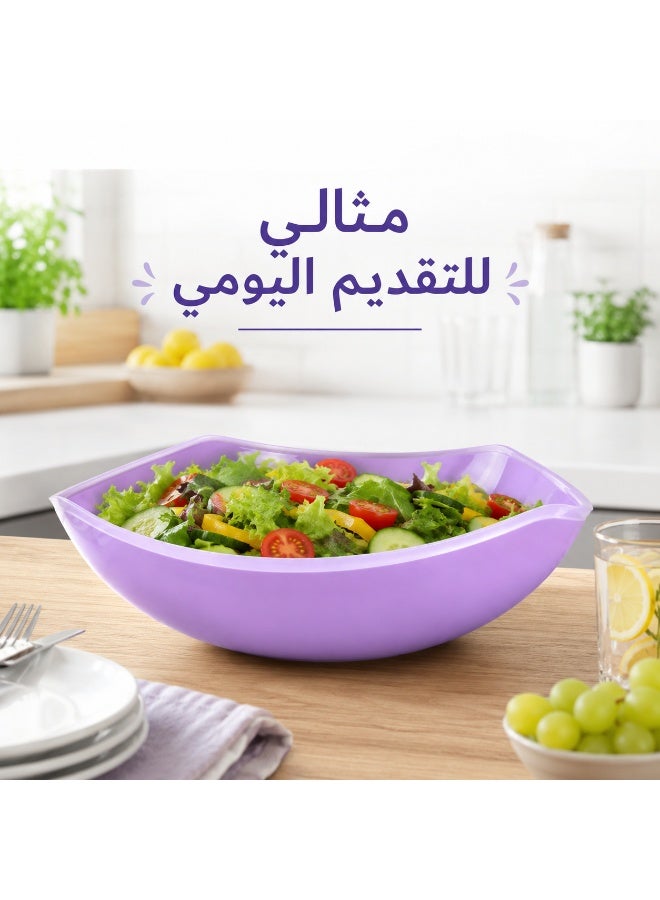 favilla 4-Point Wavy Plastic Serving Bowl – Multipurpose – For Salads, Fruit, and Snacks – Code 962 - Image 2
