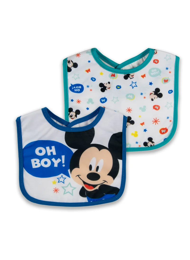 Disney Disney 2-Piece Mickey Printed Bib Set