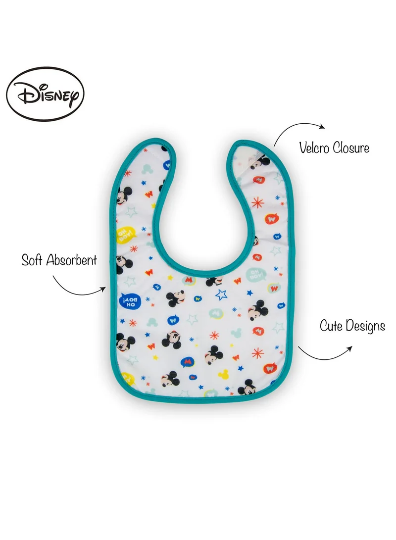 Disney White/Blue Disney 2-Piece Mickey Printed Bib Set for Men | Best Price UAE