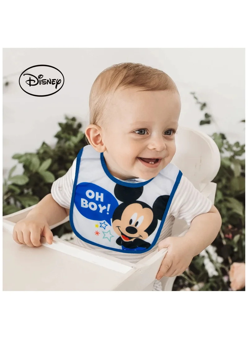 Disney White/Blue Disney 2-Piece Mickey Printed Bib Set for Men | Best Price UAE