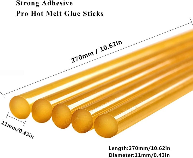 GLISTON Dent Repair Glue Sticks, Paintless Dent Puller Tool Glue Stick for Hot Glue Gun Car Repair Dent Rmover Tool Set - 10 PCS Yellow Glue Sticks - Image 2