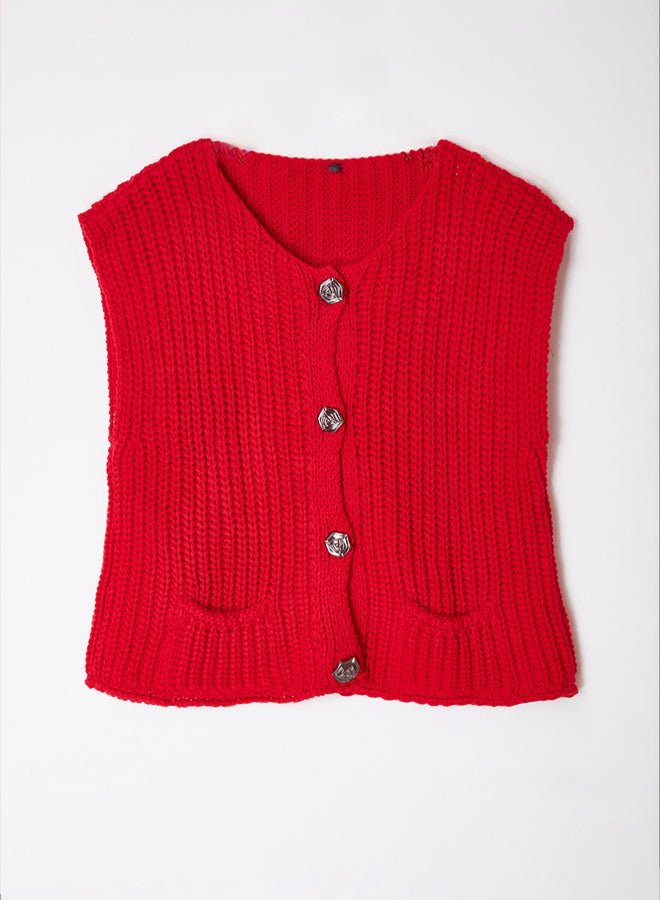 trendyol Red Crew Neck Fitted Vest TWOAW25YE00027 - Image 5