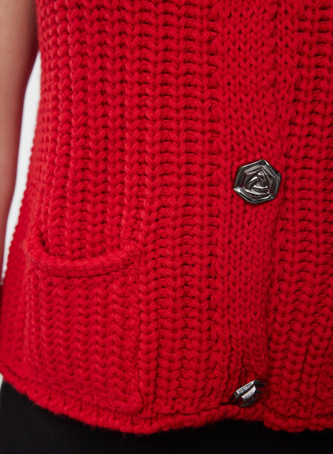 trendyol Red Crew Neck Fitted Vest TWOAW25YE00027 - Image 4